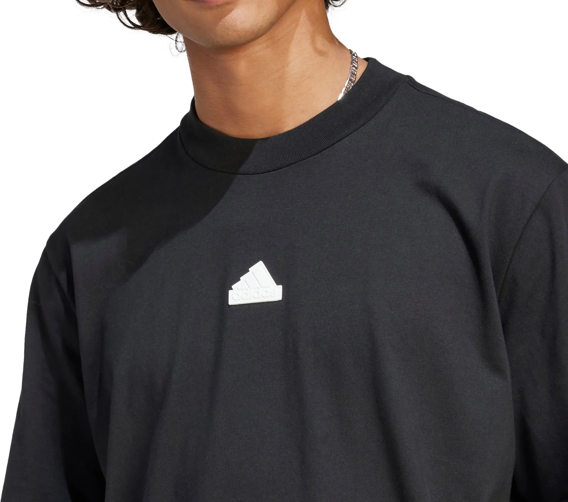adidas Future Icons 3 Stripes Mens Short Sleeve Top - Black