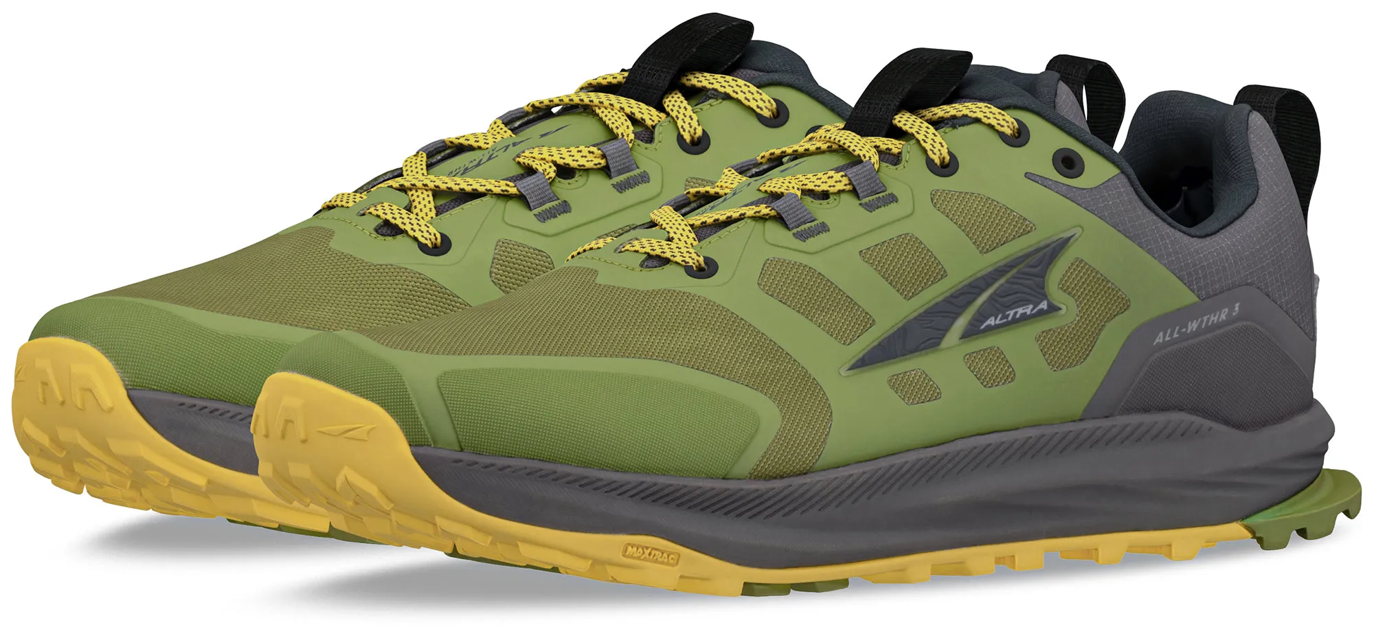 Altra Lone Peak 9 Waterproof Mens Trail Running Shoes - Green