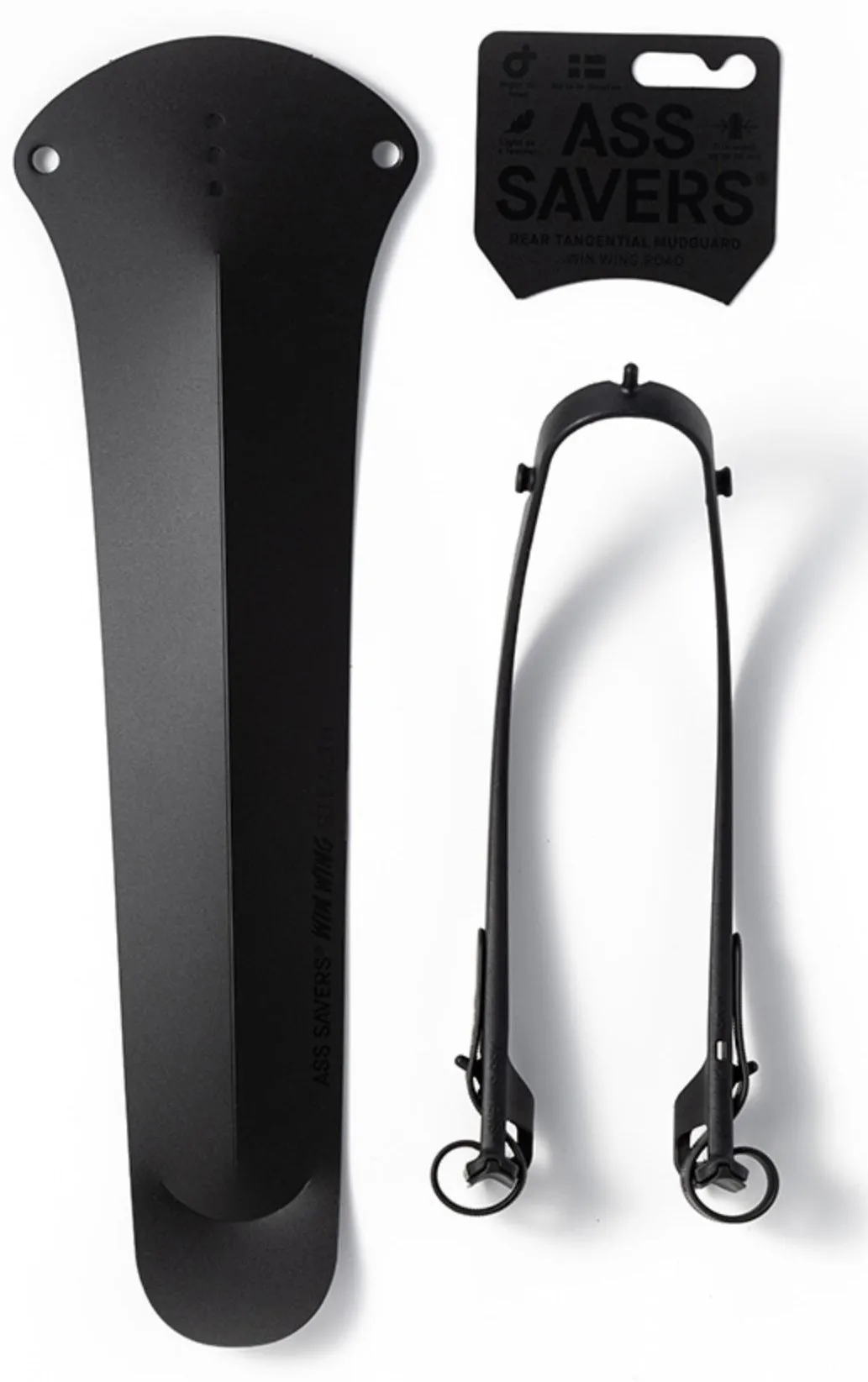 Ass Savers Win Wing 2 Road Rear Mudguard - Black