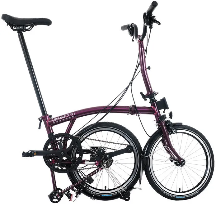 Brompton C Line M12 Folding Bike - Amethyst Lacquer