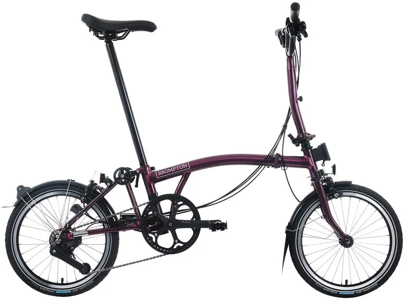 Brompton C Line M12 Folding Bike - Amethyst Lacquer