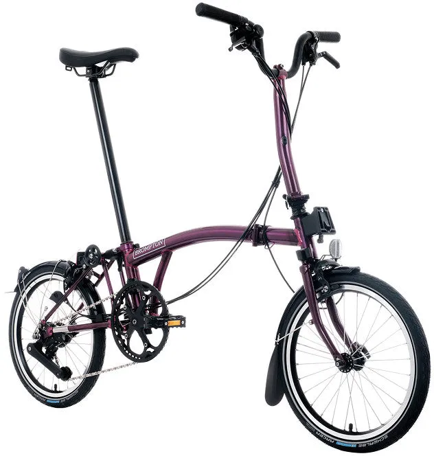 Brompton C Line M12 Folding Bike - Amethyst Lacquer