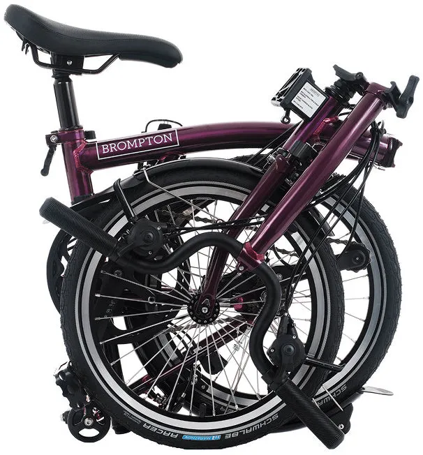 Brompton C Line M12 Folding Bike - Amethyst Lacquer
