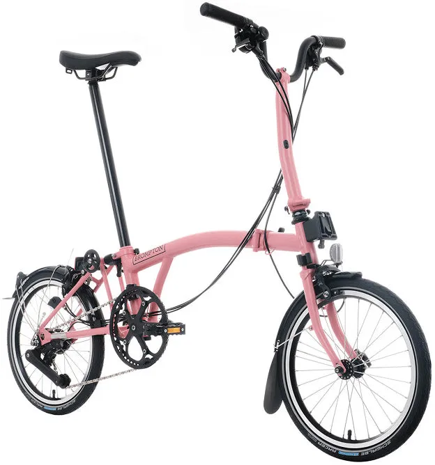 Brompton C Line M12 Folding Bike - Flamingo Pink