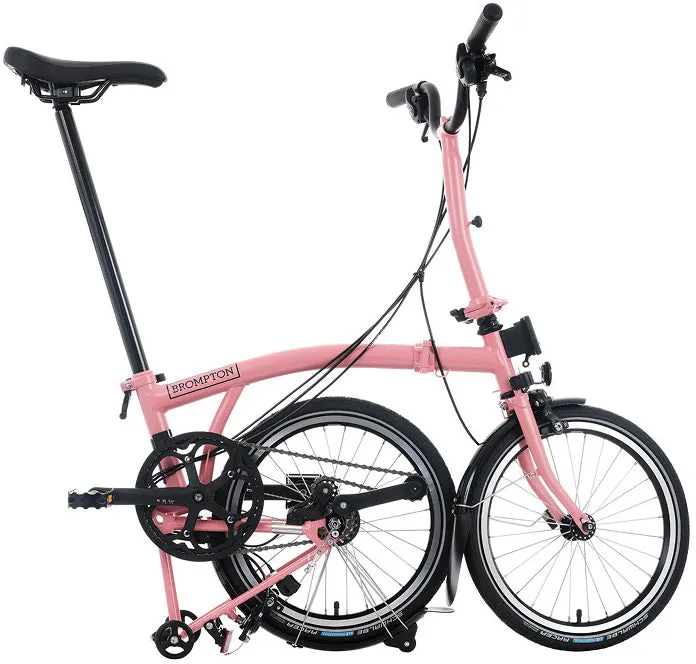 Brompton C Line M12 Folding Bike - Flamingo Pink