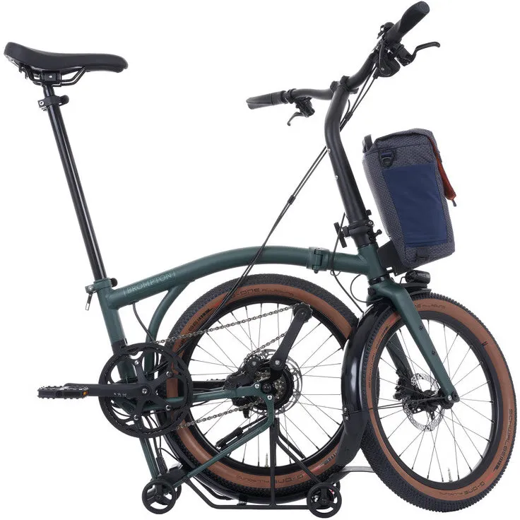 Brompton G Line Electric with Rack Medium Folding Bike - Forest Green