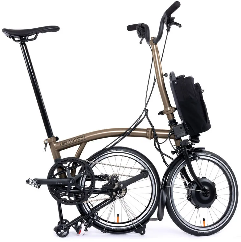 Brompton P Line M12 Electric Folding Bike - Bronze Sky