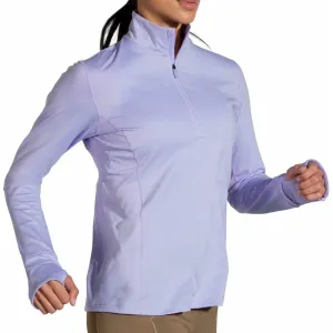 Brooks Dash Half Zip Long Sleeve Womens Running Top - Purple
