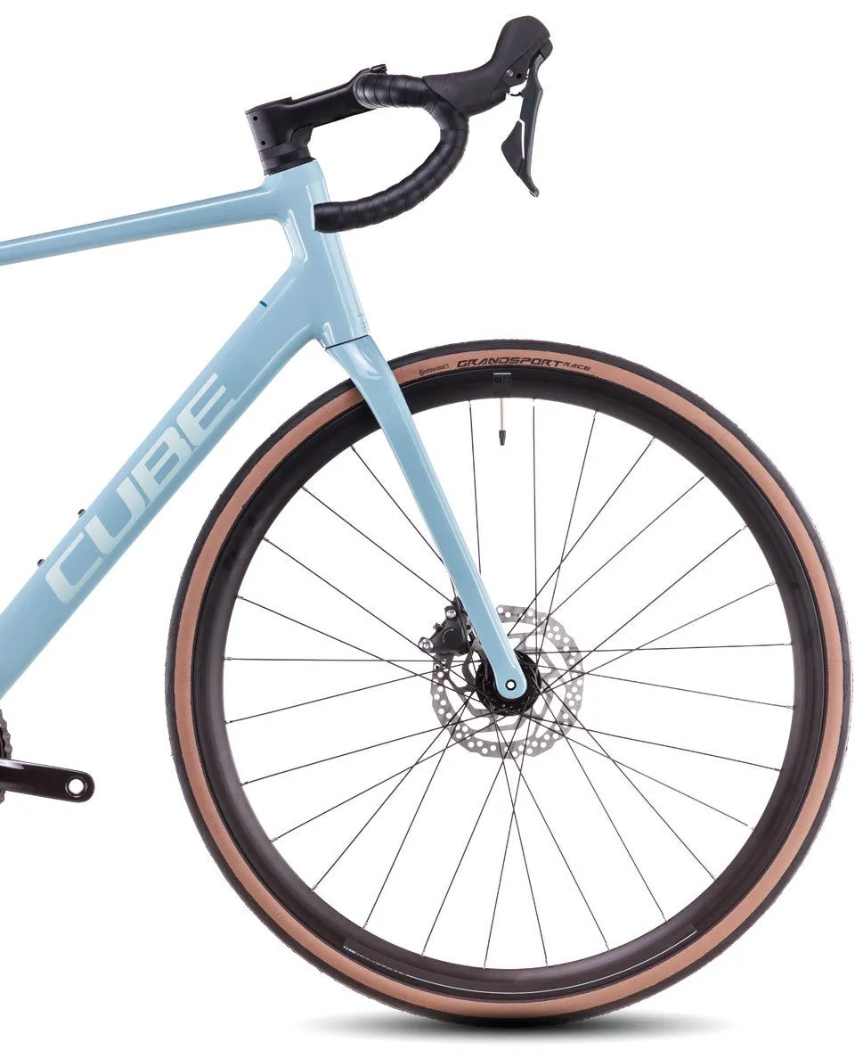 Cube Attain Race Road Bike 2025 - Teal Grey