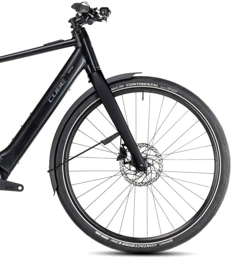 Cube Editor Hybrid Pro FE 400X Electric Hybrid Bike 2025 - Black