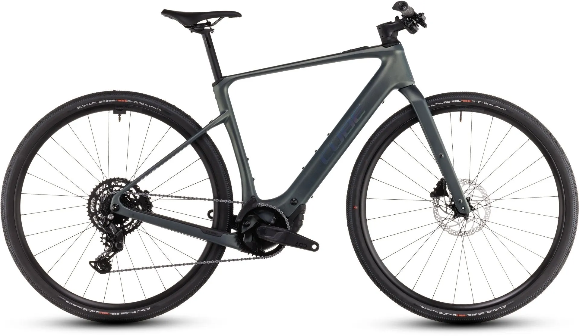 Cube Nulane Hybrid C:62 Race 400X Electric Hybrid Bike 2025 - Sagebrush Green