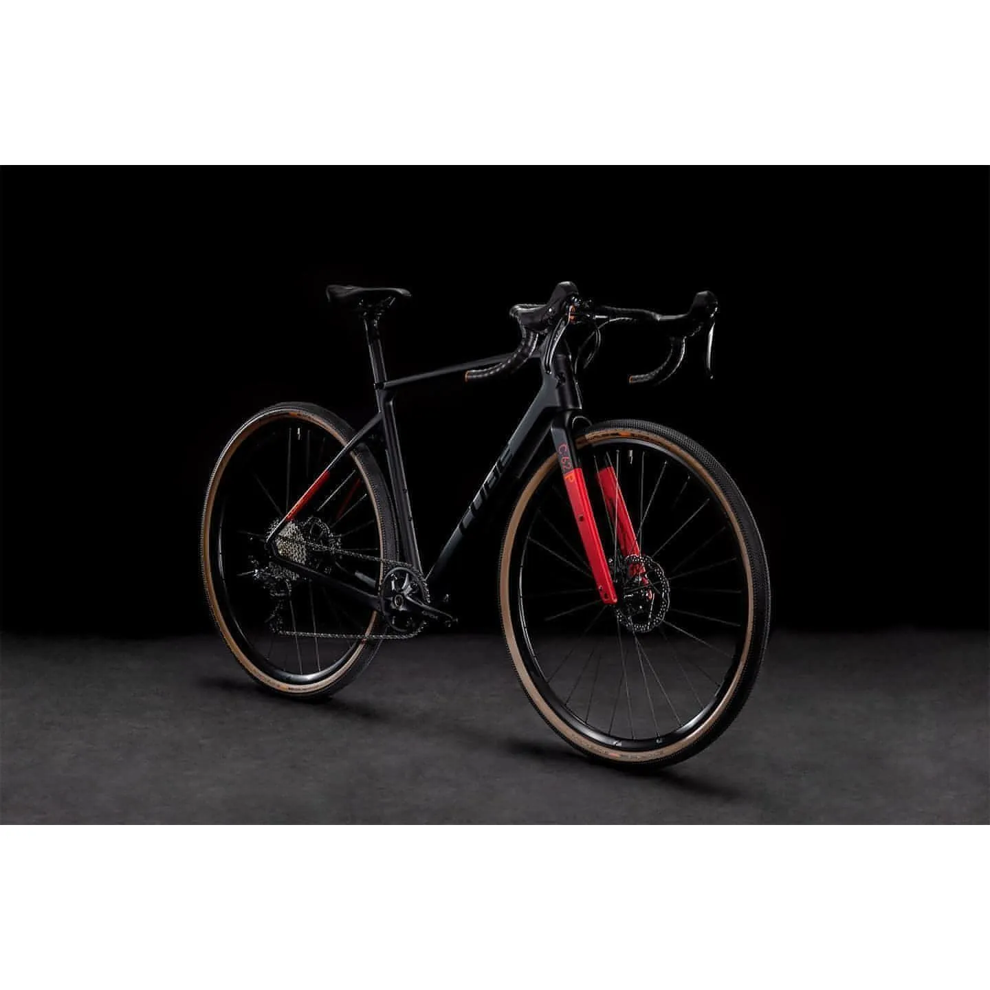 Cube Nuroad C:62 Pro Carbon Gravel Bike 2022 - Black & Red