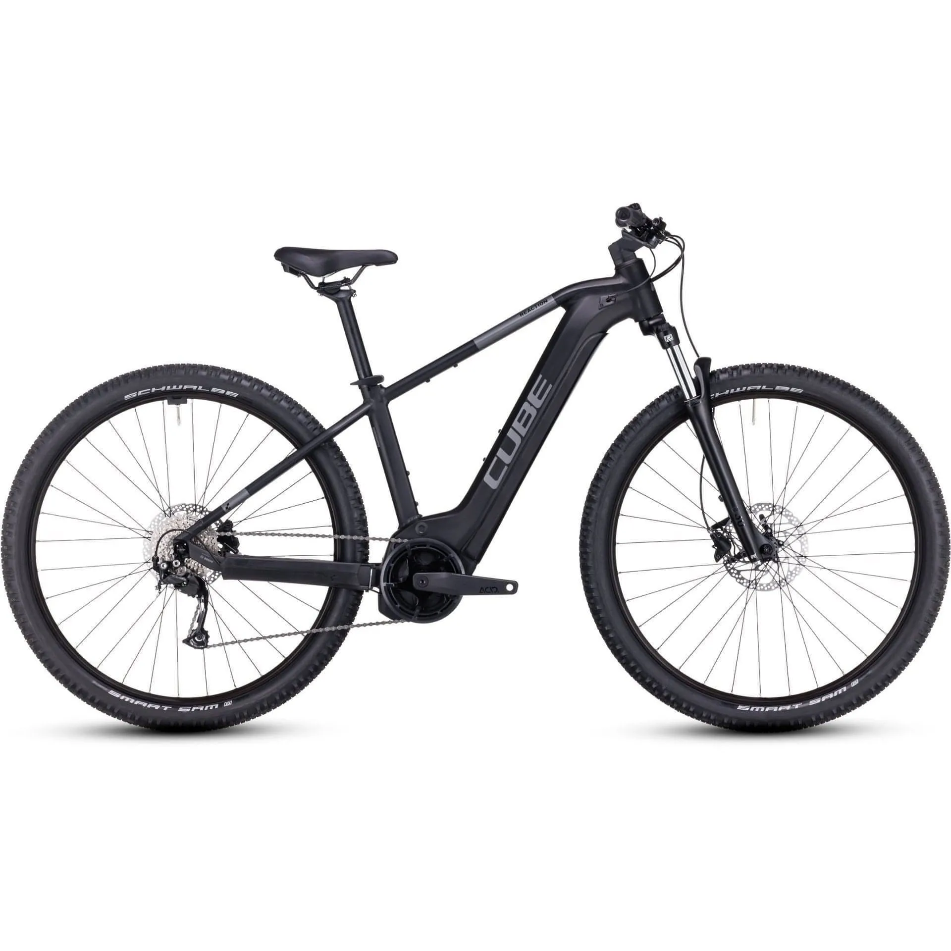 Cube Reaction Hybrid Performance 625 Electric Mountain Bike 2024 - Black & Grey
