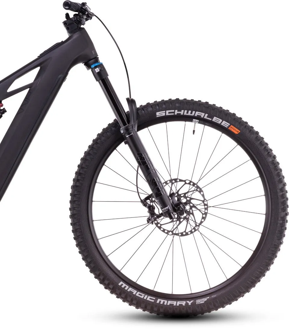 Cube Stereo Hybrid One77 HPC SLX 800 Carbon Electric Full Suspension Mountain Bike 2025 - Blackline