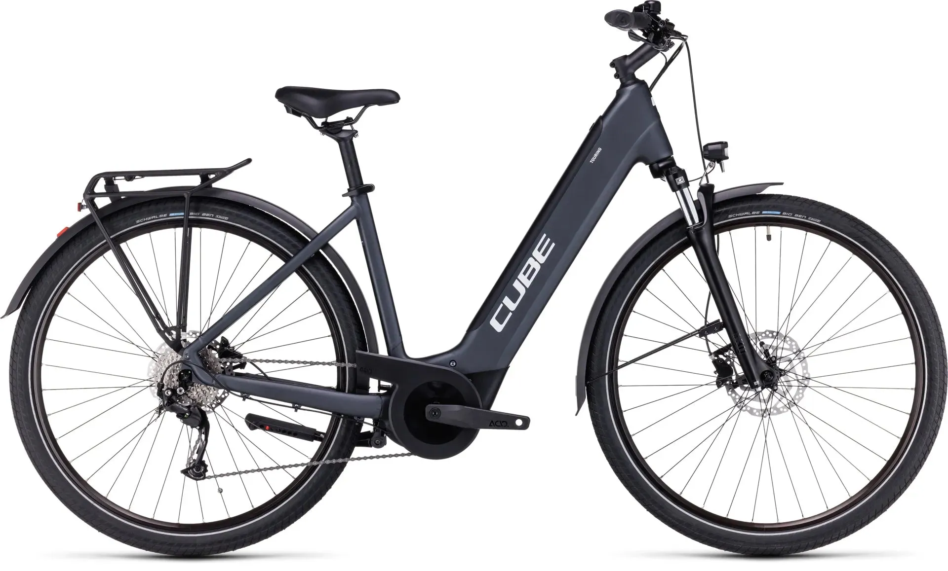 Cube Touring Hybrid One 500 Easy-Entry Electric Hybrid Bike 2023 - Dark Grey