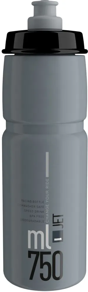 Elite Jet Biodegradable 750ml Water Bottle - Grey