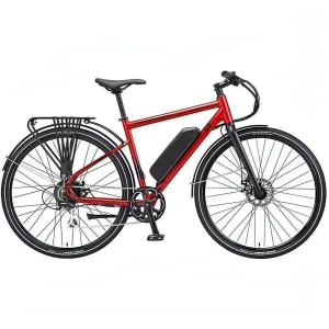 Ezego Commute EX 500Wh Electric Hybrid Bike - Matt Metallic Red