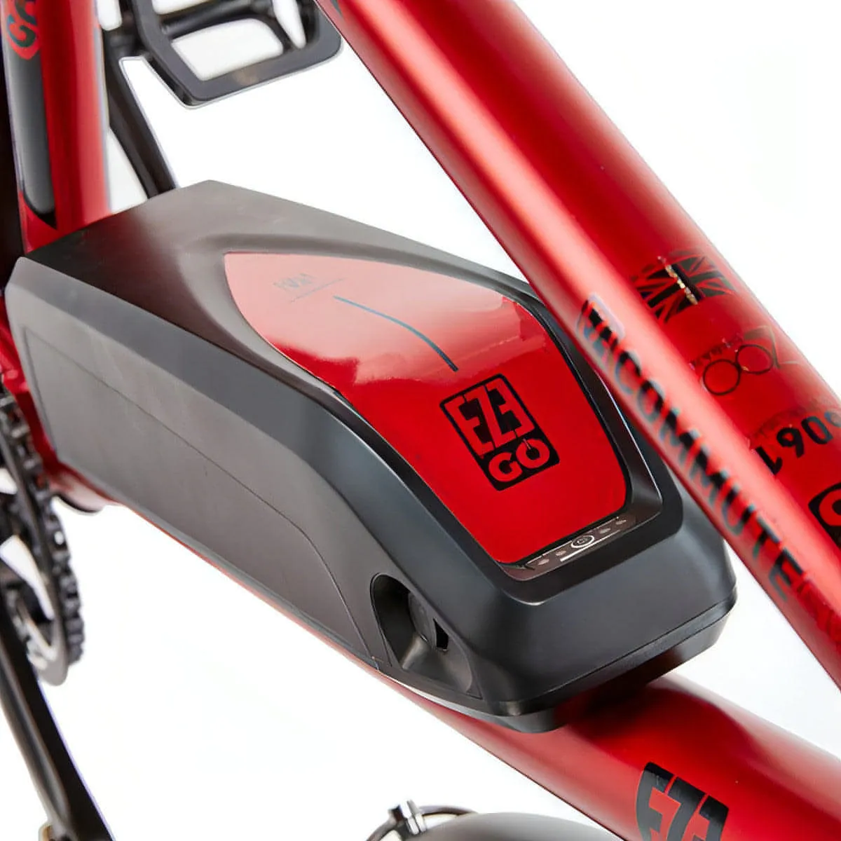 Ezego Commute EX 500Wh Electric Hybrid Bike - Matt Metallic Red
