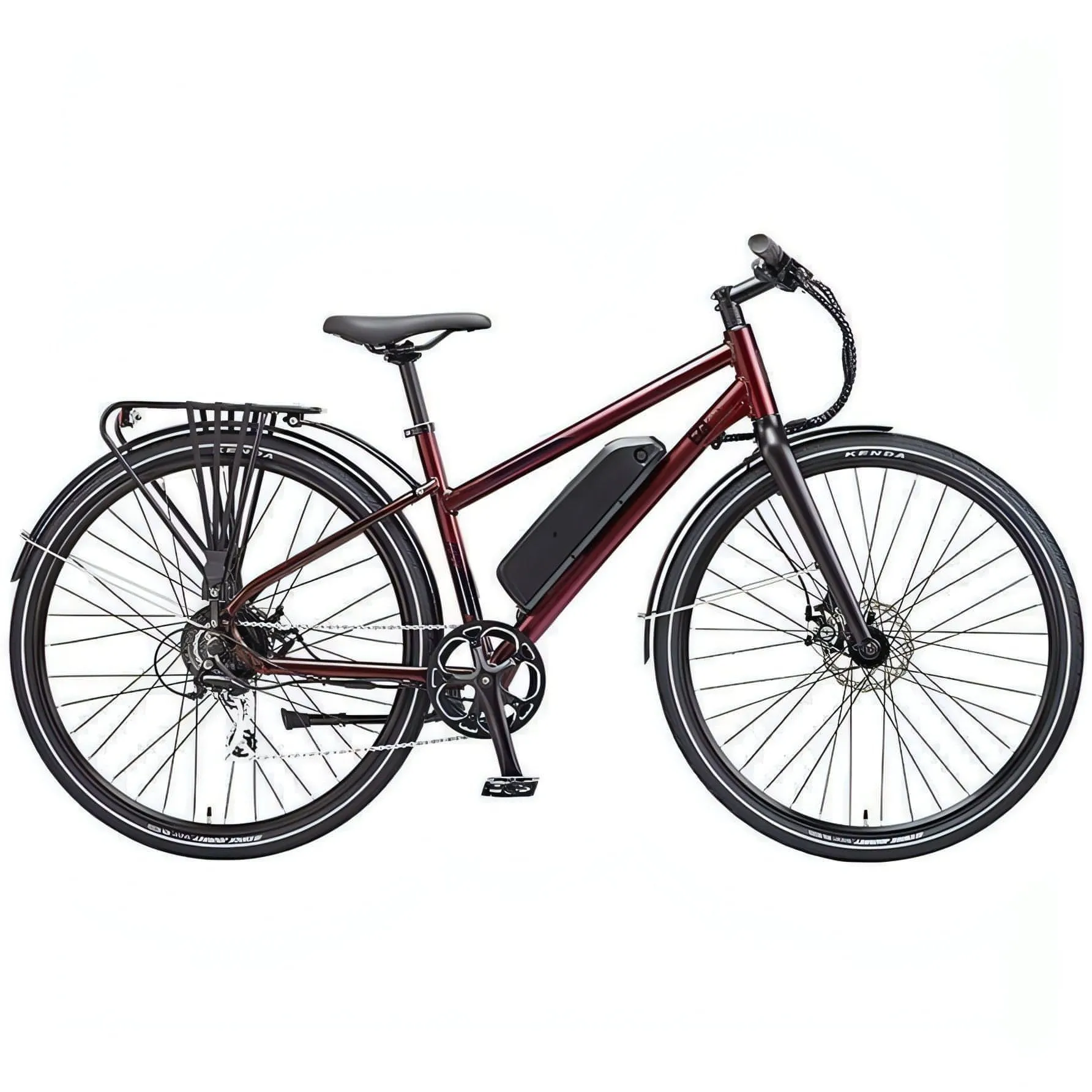 Ezego Commute EX 500Wh Womens Electric Hybrid Bike - Matt Metallic Purple