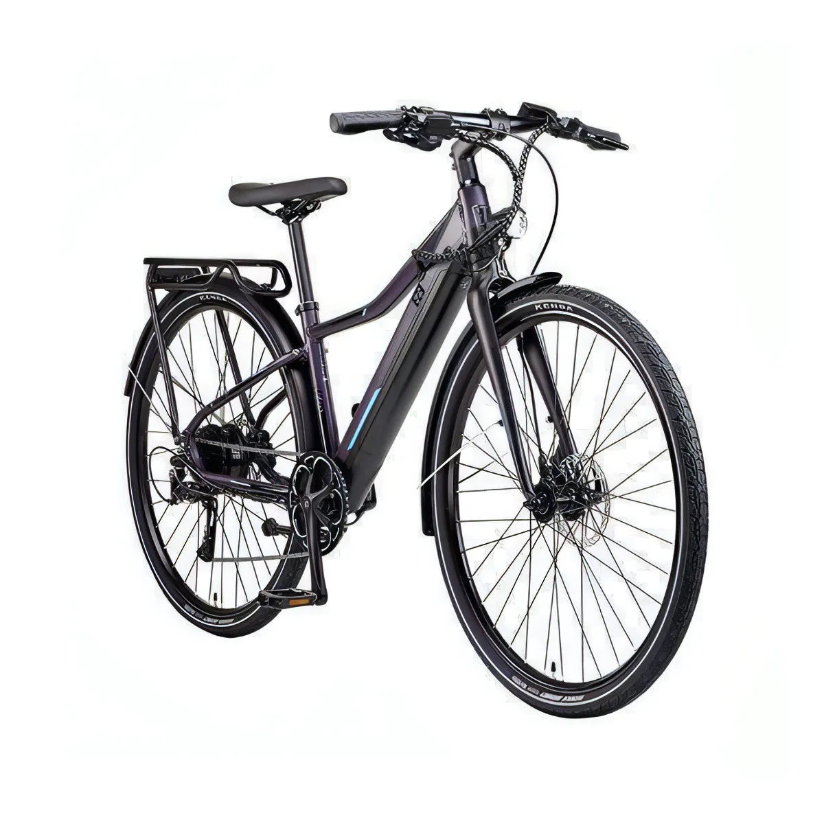 Ezego Commute INT Unisex Electric Hybrid Bike - Purple