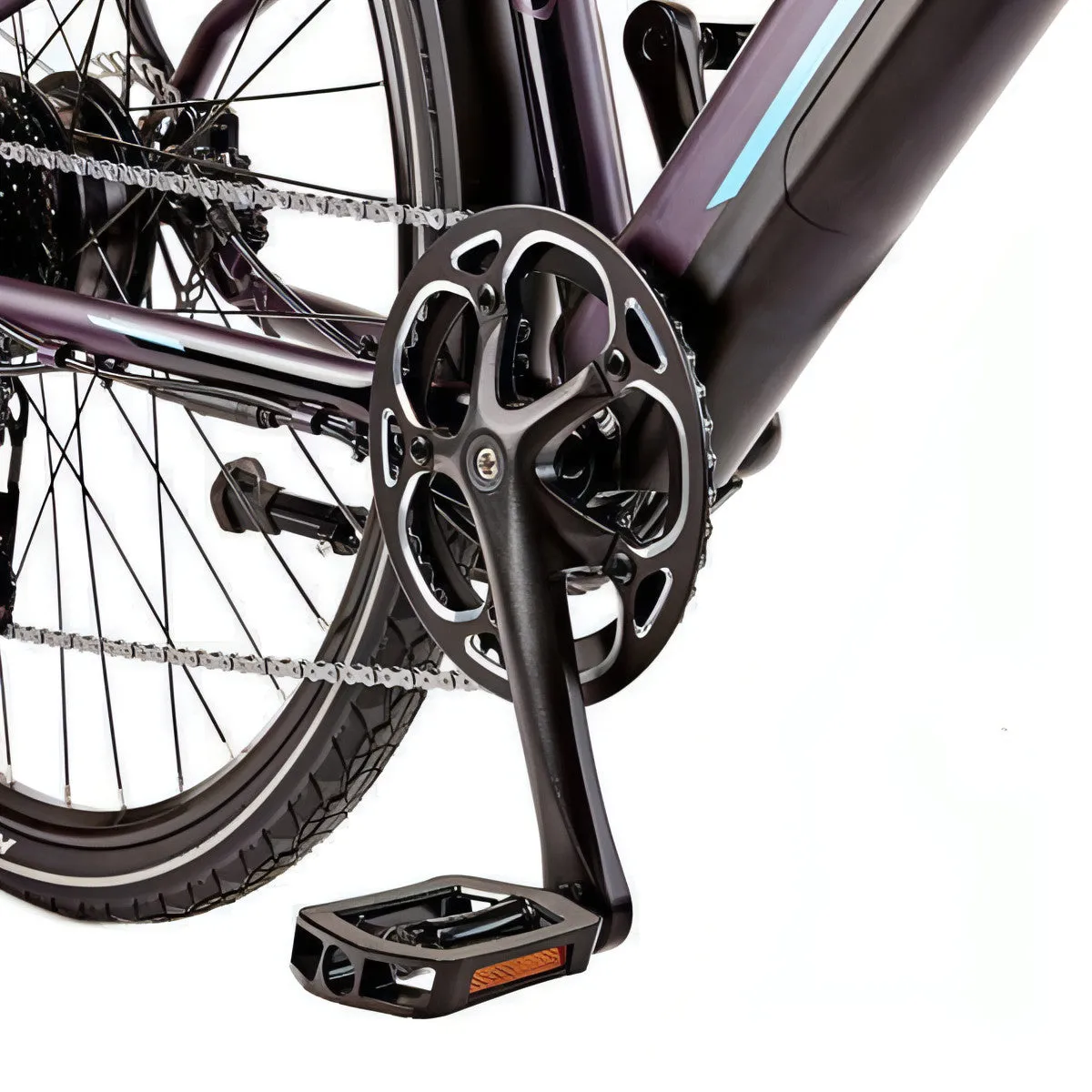 Ezego Commute INT Unisex Electric Hybrid Bike - Purple