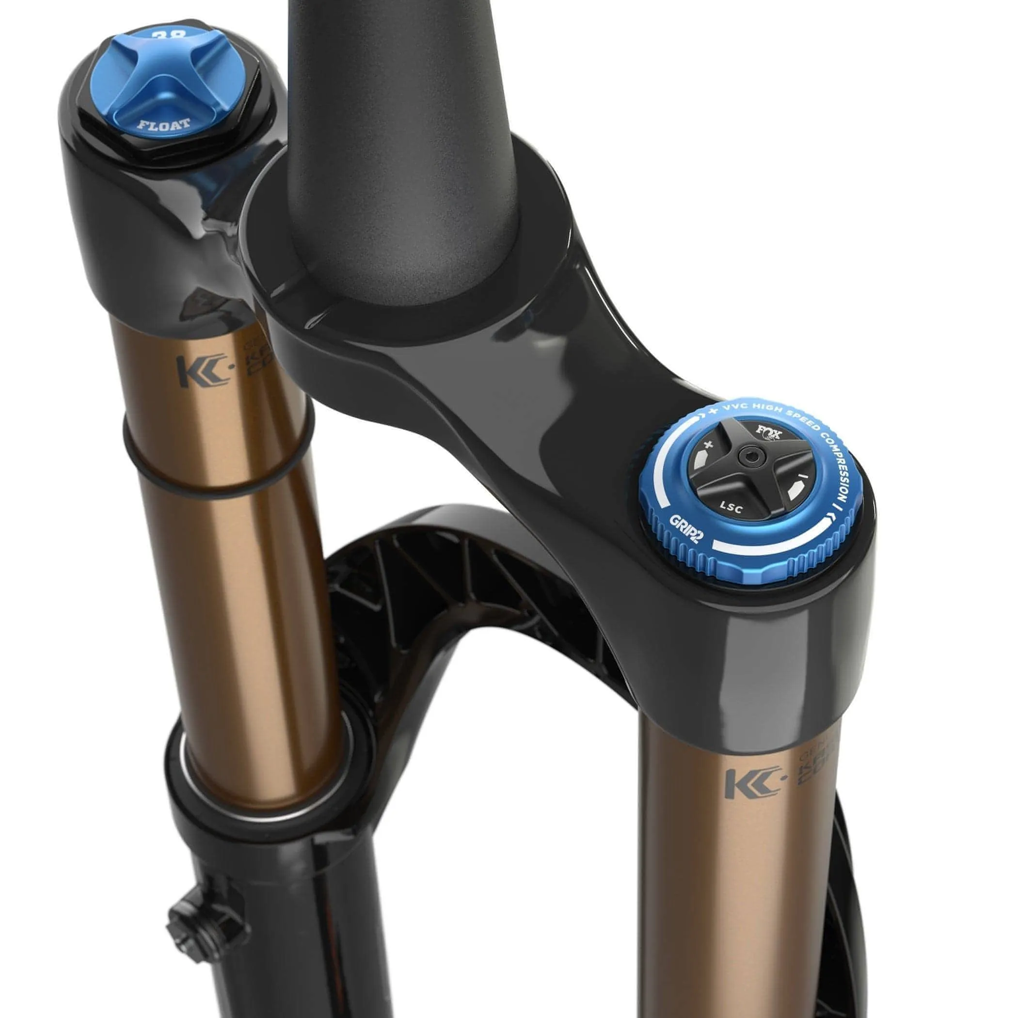 Fox 38 Float Factory 27.5 Inch GRIP2 44mm Offset BOOST Kabolt-X Tapered Suspension Fork 2022 - Black