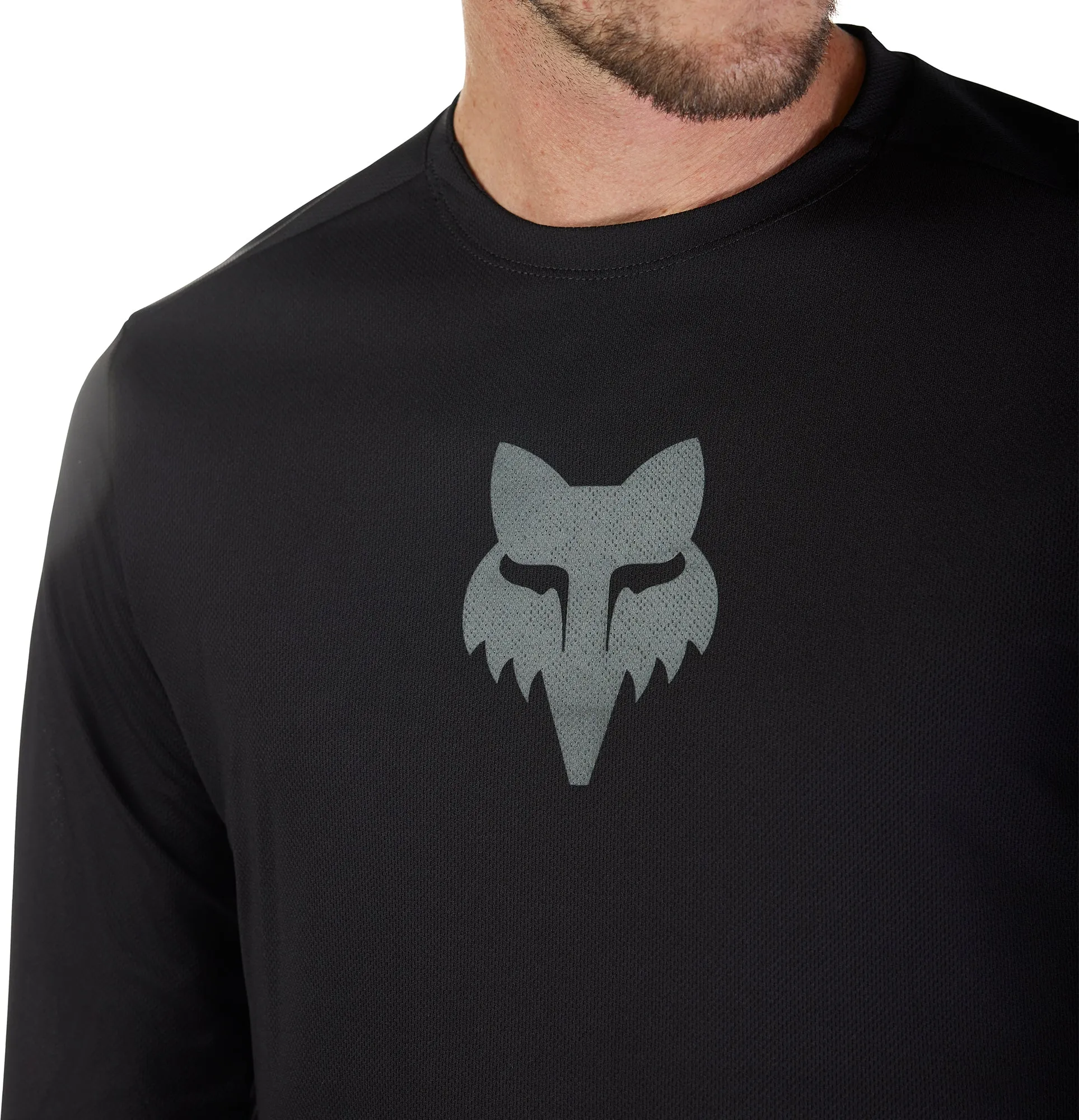 Fox Ranger Fox Head Long Sleeve Mens Cycling Jersey - Black
