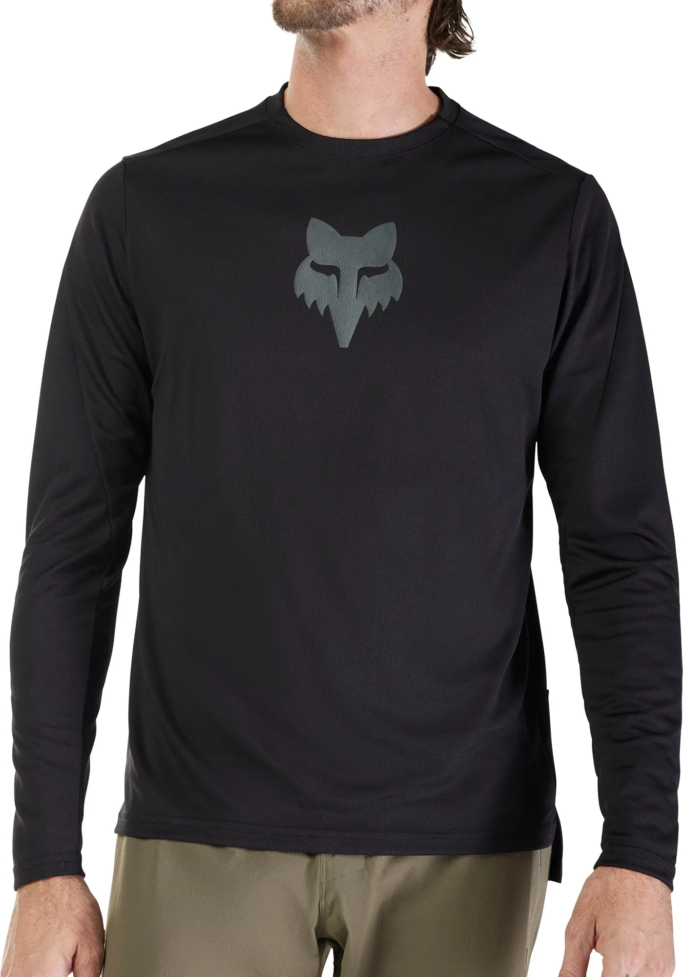 Fox Ranger Fox Head Long Sleeve Mens Cycling Jersey - Black