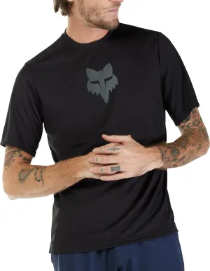 Fox Ranger Fox Head Short Sleeve Mens Cycling Jersey - Black