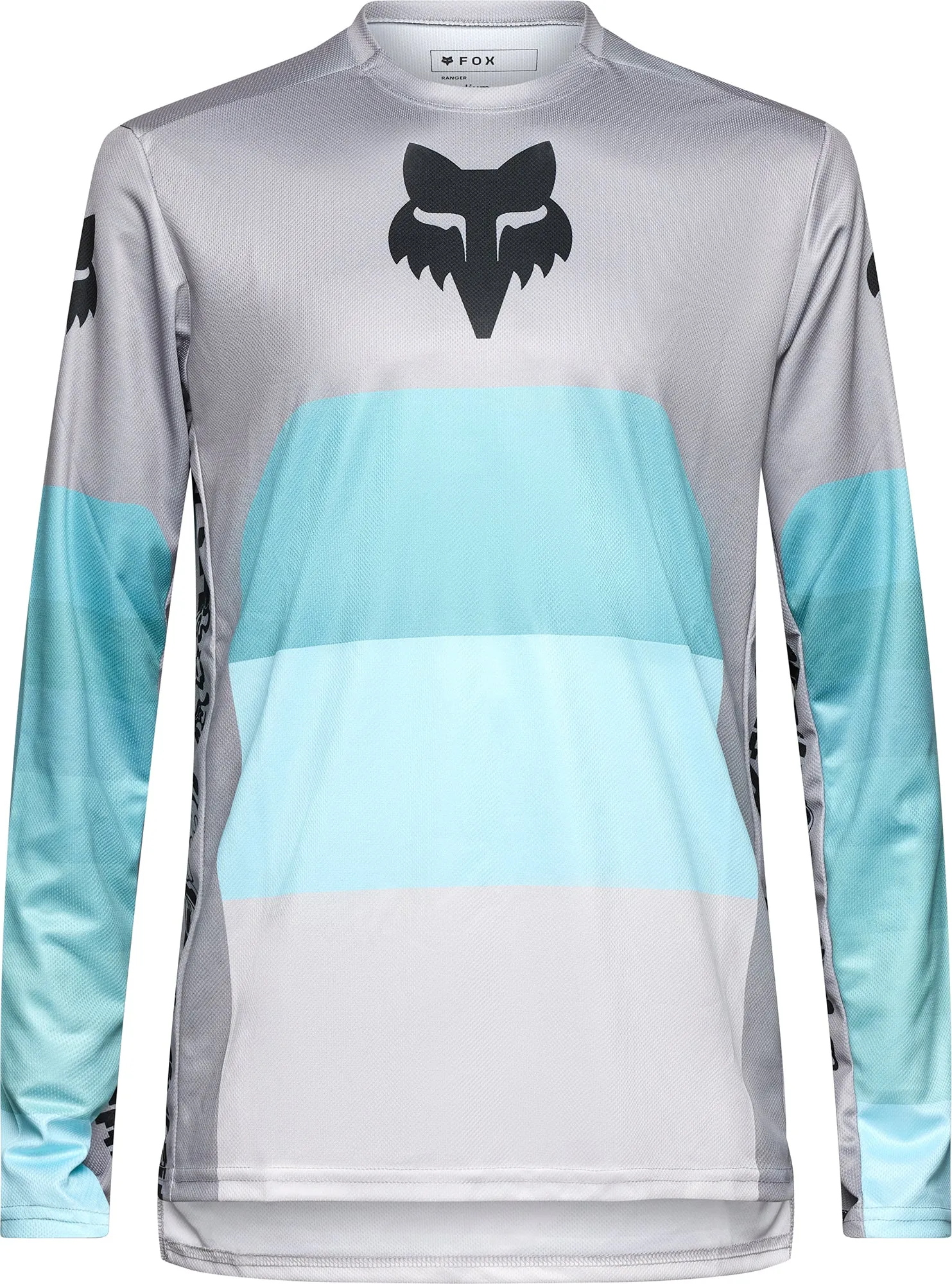 Fox Ranger Grid Long Sleeve Mens Cycling Jersey - Grey