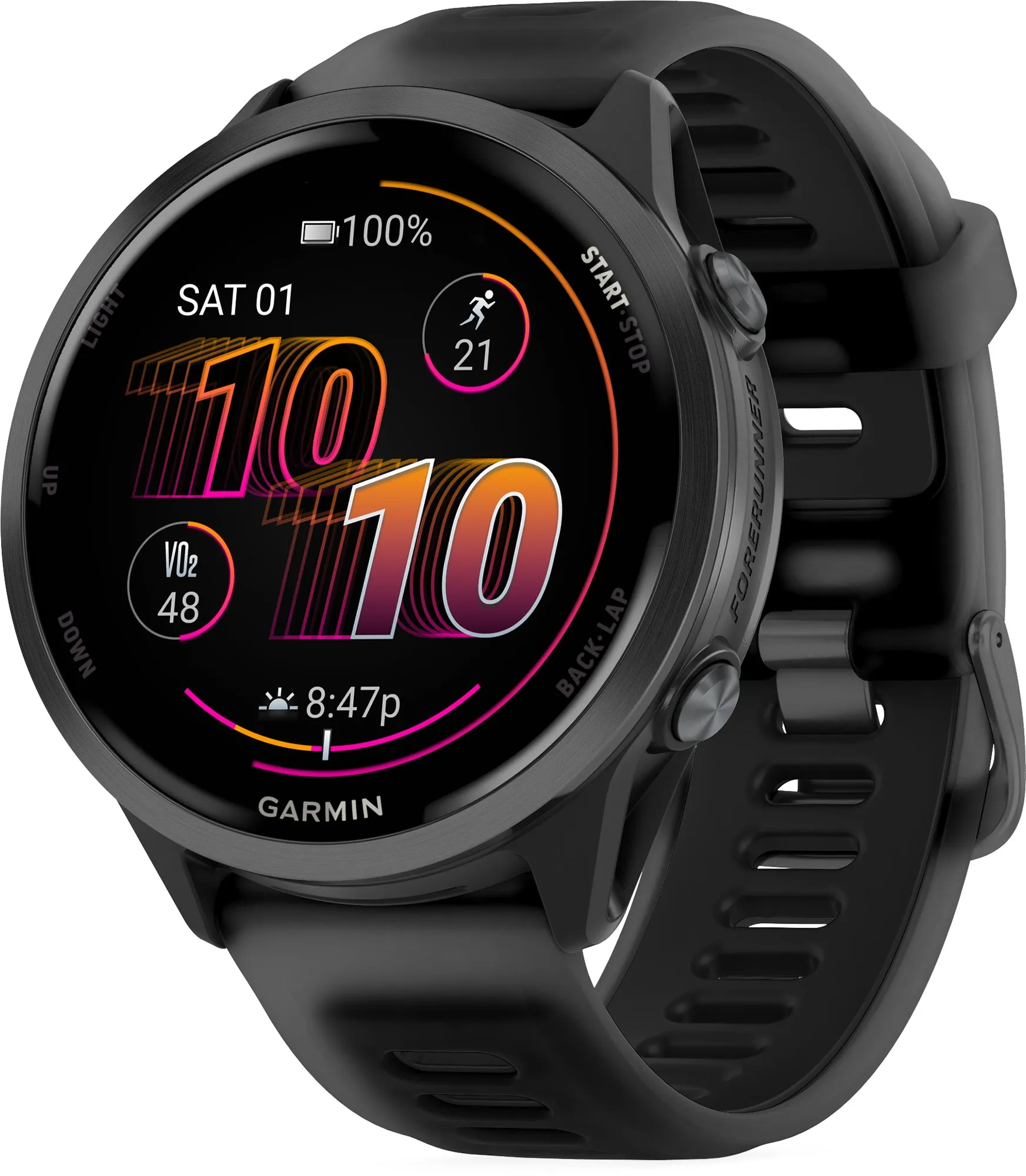 Garmin Forerunner 570 47mm HRM With GPS Watch - Black
