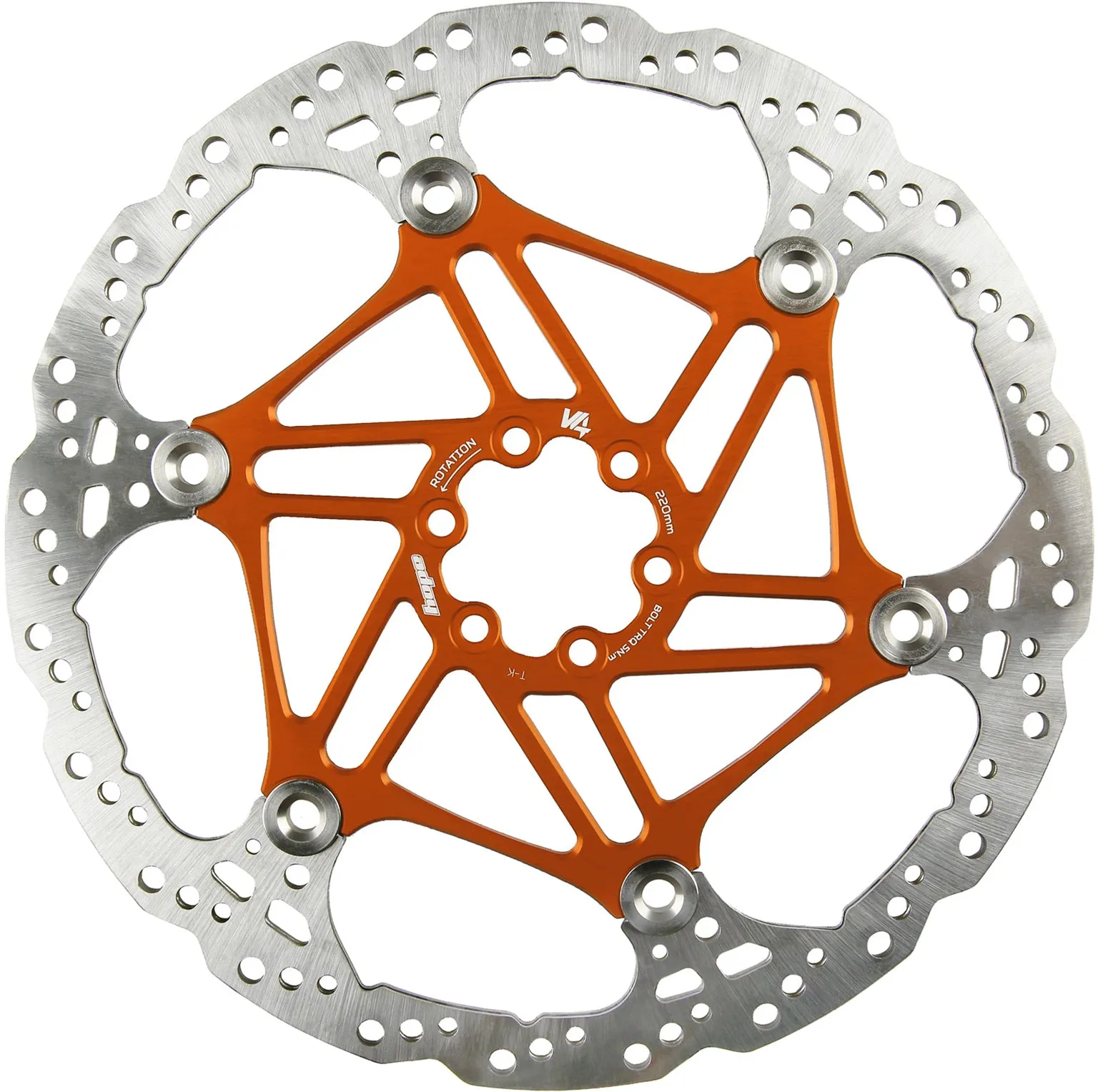 Hope V4 Vented Disc Rotor 220mm 6 Bolt