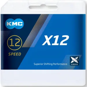 KMC X12 12 Speed Chain 126 Links - Silver