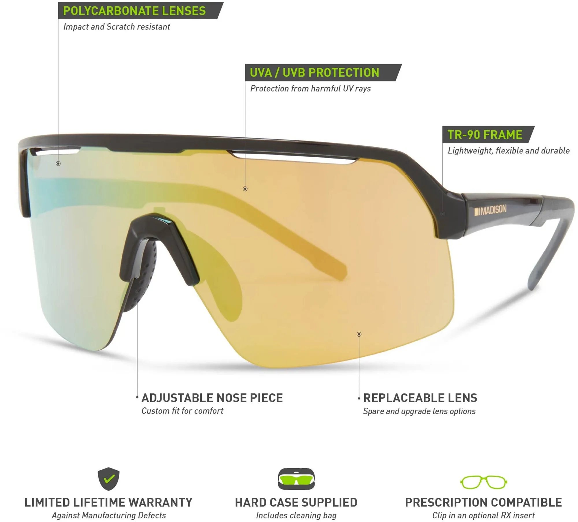 Madison Crypto Air Cycling Sunglasses - Black