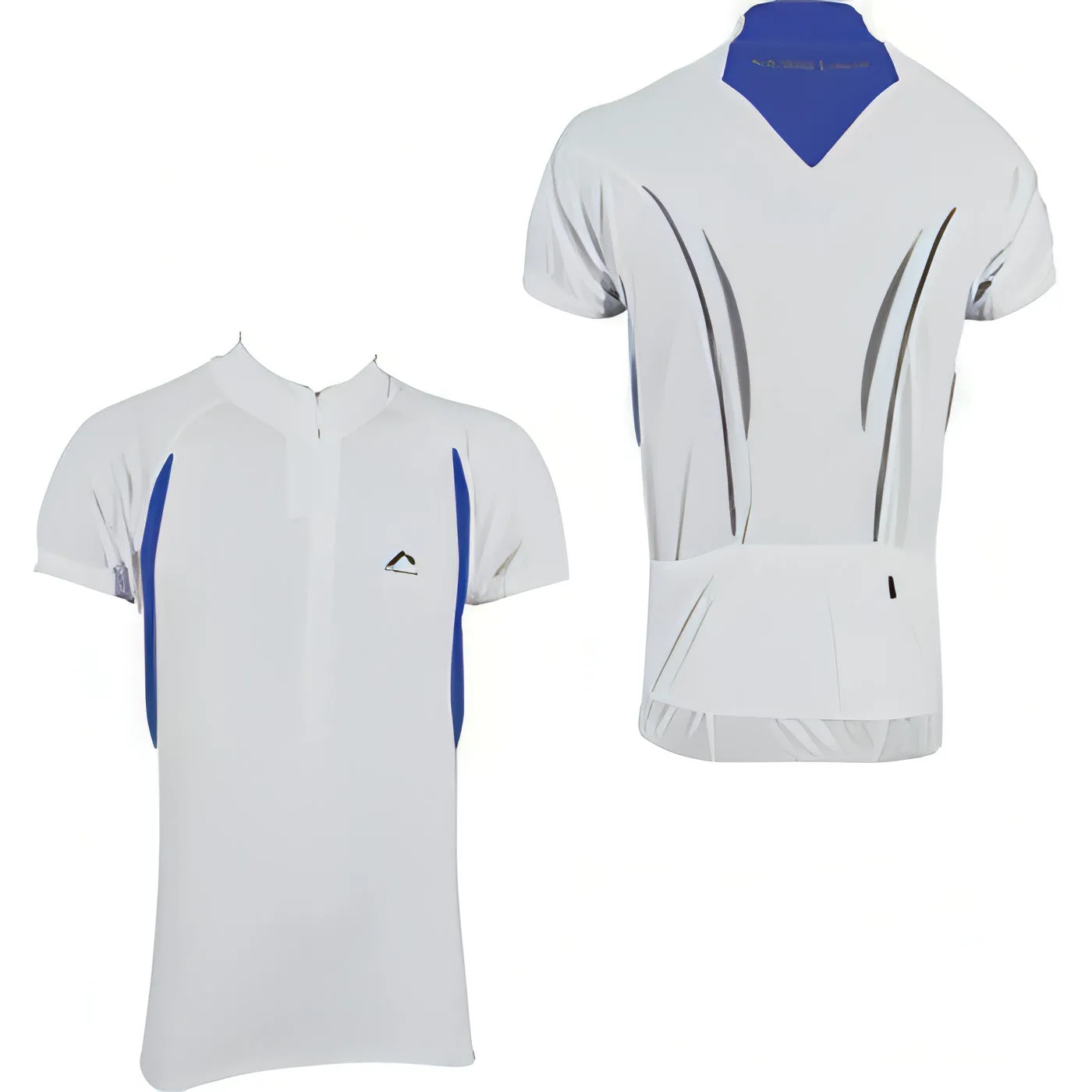 More Mile Short Sleeve Half Zip Mens Cycling Jersey - White