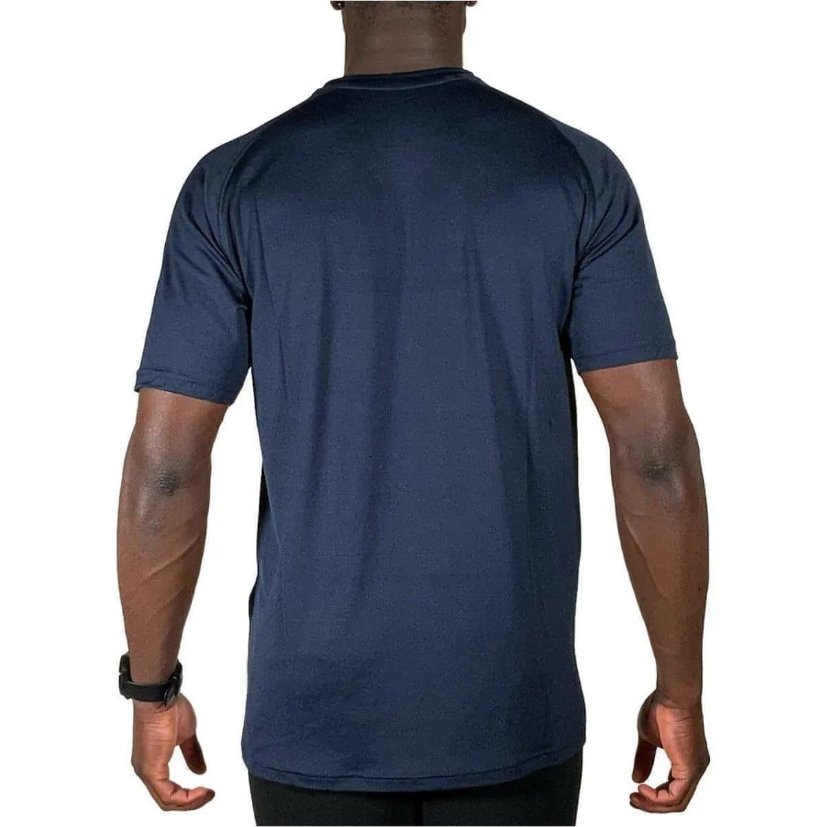 More Mile Train To Run Mens Short Sleeve Running Top - Blue