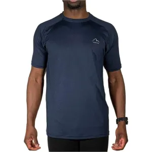 More Mile Train To Run Mens Short Sleeve Running Top - Blue