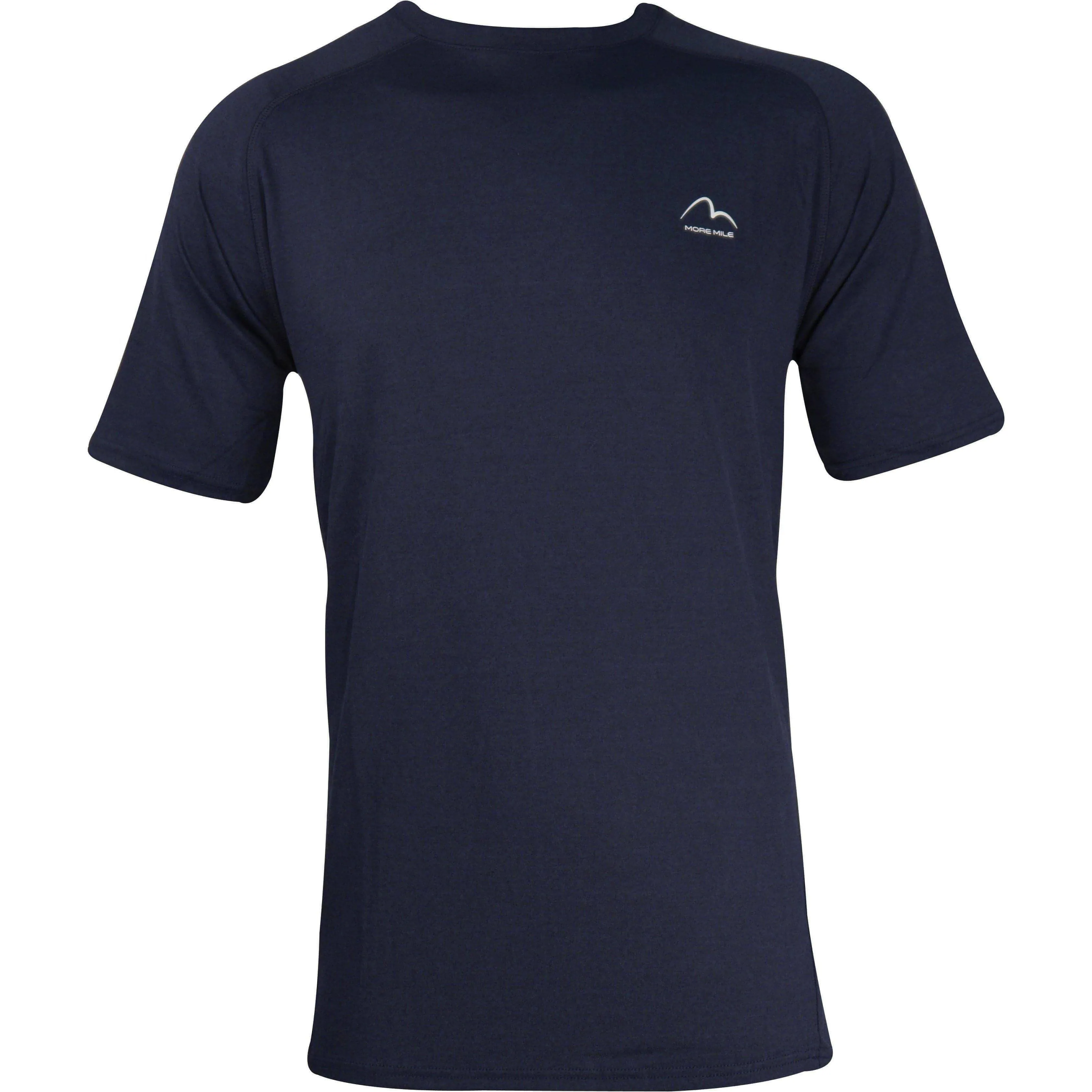 More Mile Train To Run Mens Short Sleeve Running Top - Blue