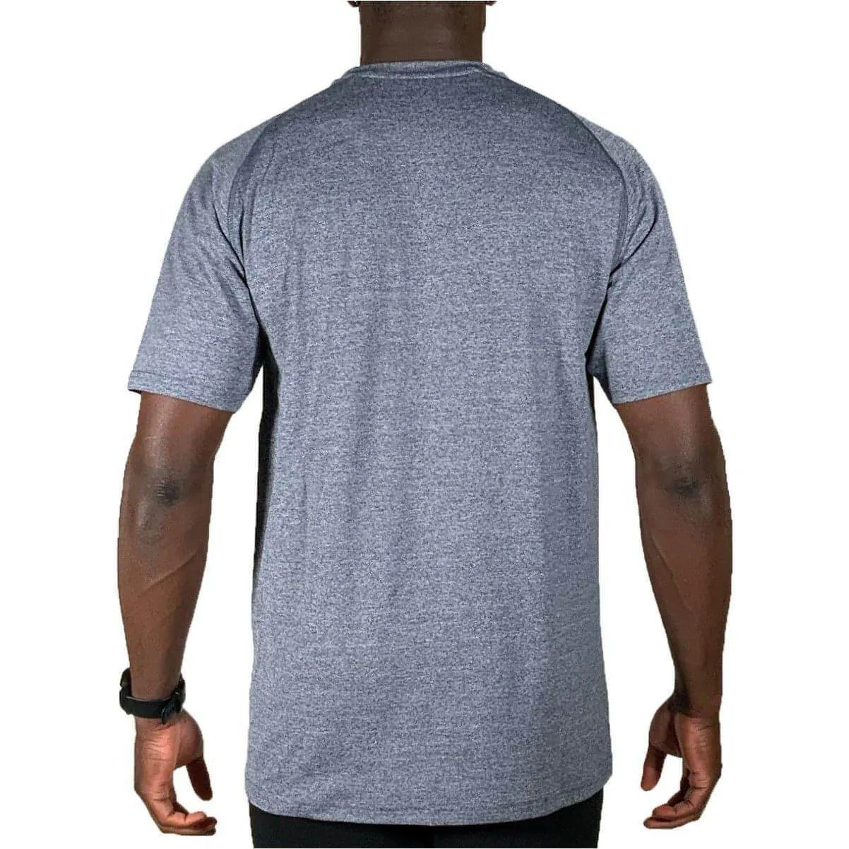 More Mile Train To Run Mens Short Sleeve Running Top - Grey