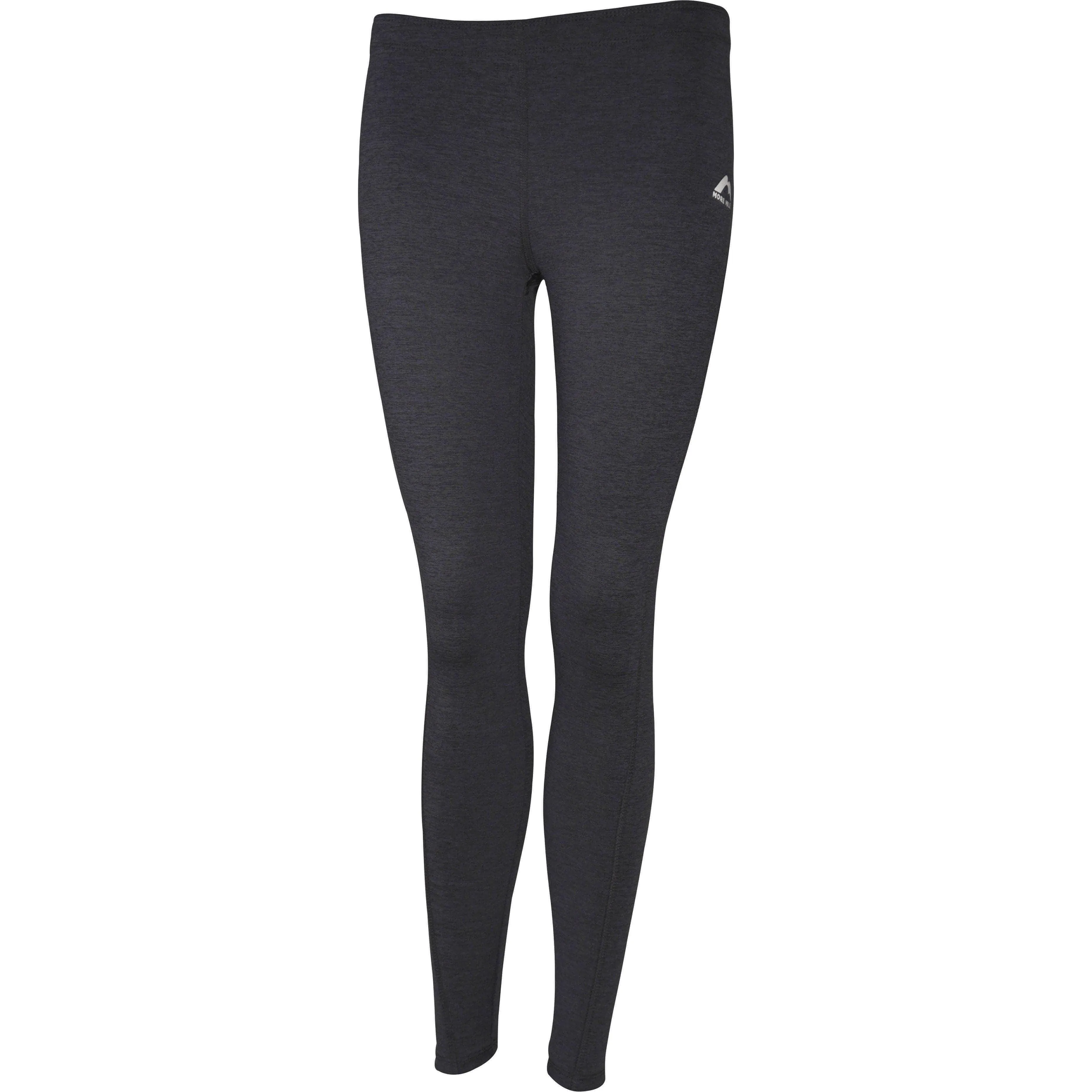 More Mile Train To Run Womens Long Running Tights - Grey
