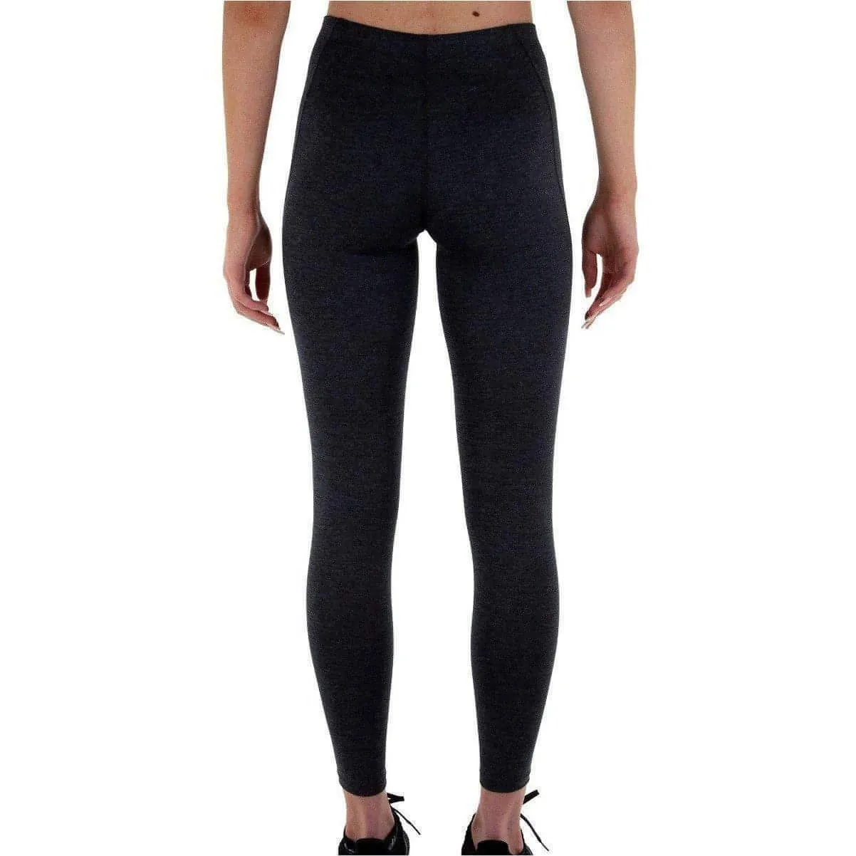 More Mile Train To Run Womens Long Running Tights - Grey