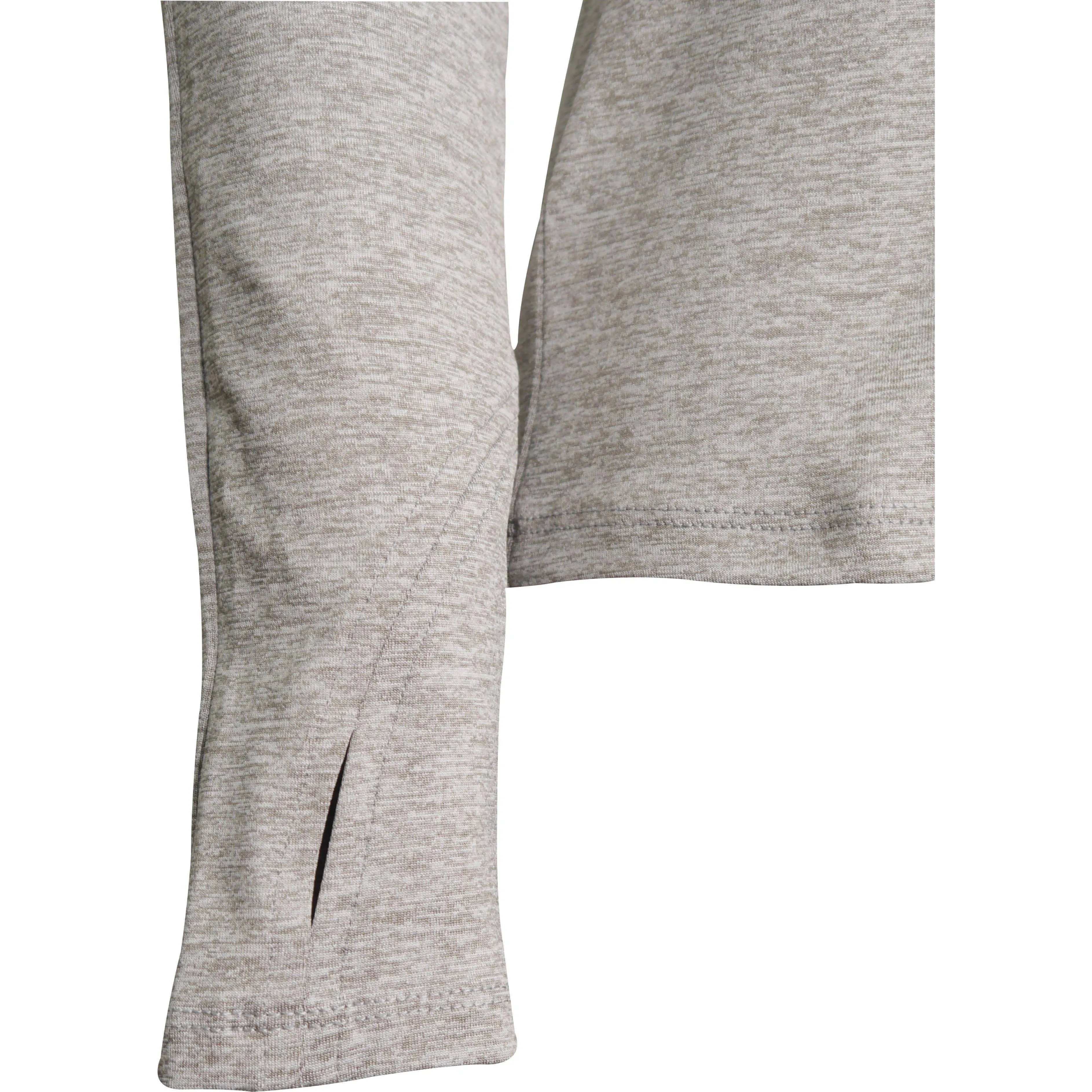 More Mile Train To Run Womens Long Sleeve Funnel Neck Running Top - Grey