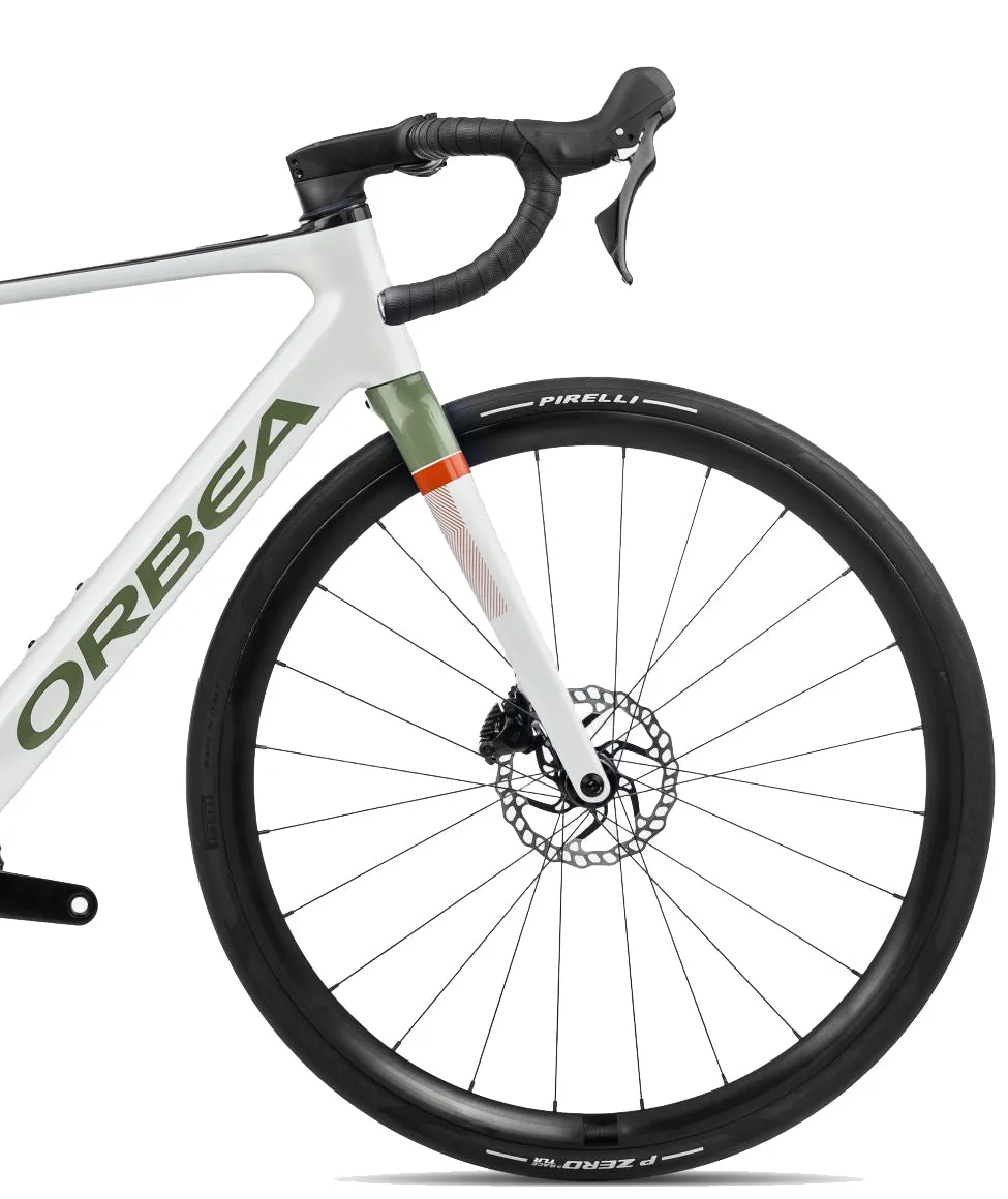 Orbea Gain M30 Electric Carbon Road Bike 2024 - White Chic