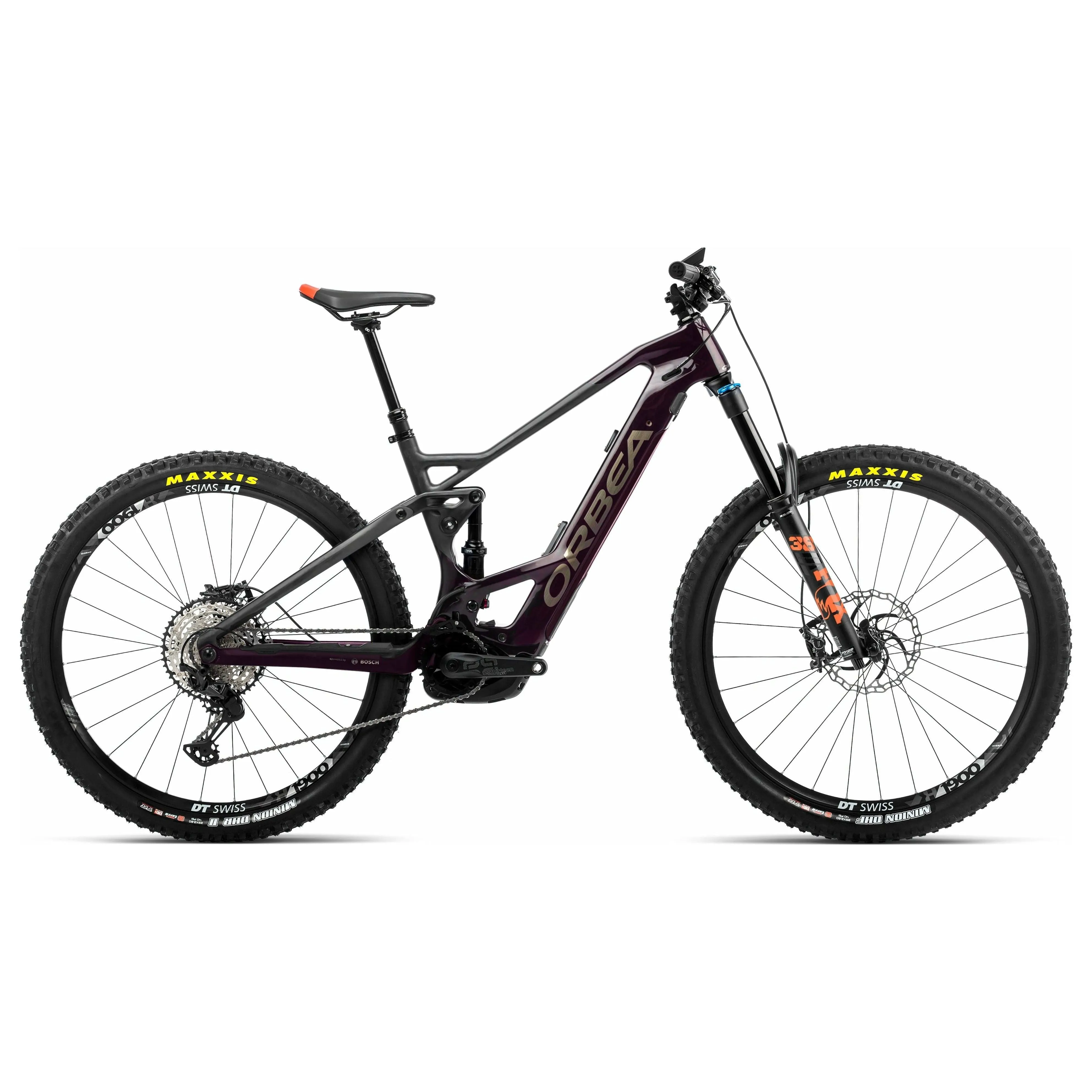 Orbea Wild FS M10 Carbon Electric Mountain Bike 2022 - Red Wine & Carbon