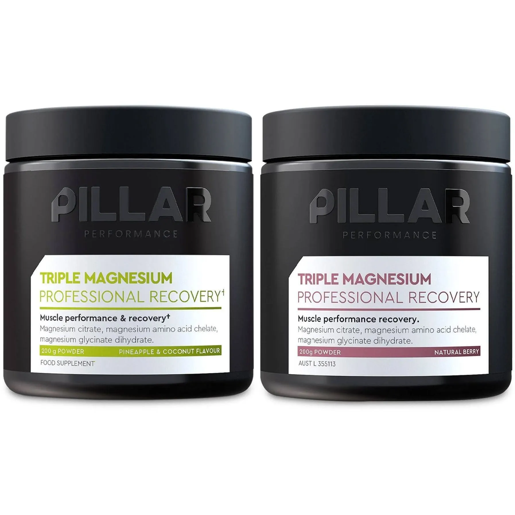 Pillar Performance Triple Magnesium Professional Recovery Powder 200g Tub
