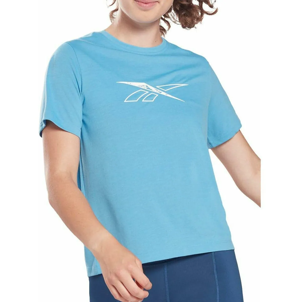 Reebok Workout Ready Supremium Short Sleeve Womens Training Top - Blue