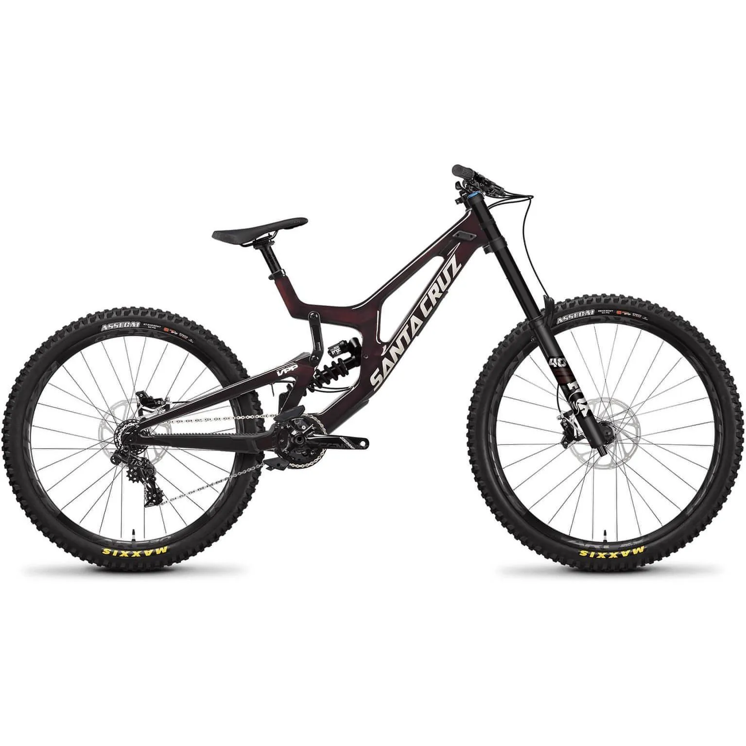 Santa Cruz V10 7 MX CC S Carbon Downhill Mountain Bike 2022 - Oxblood
