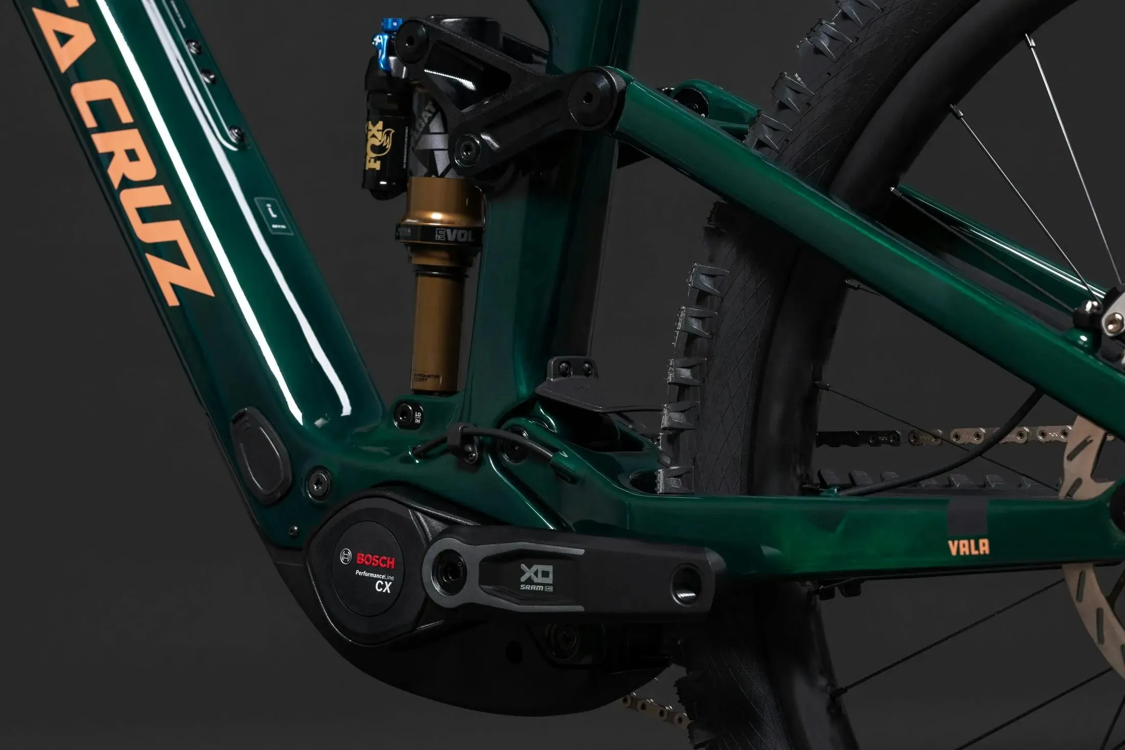 Santa Cruz Vala MX C R Electric Mountain Bike 2025 - Midnight Green