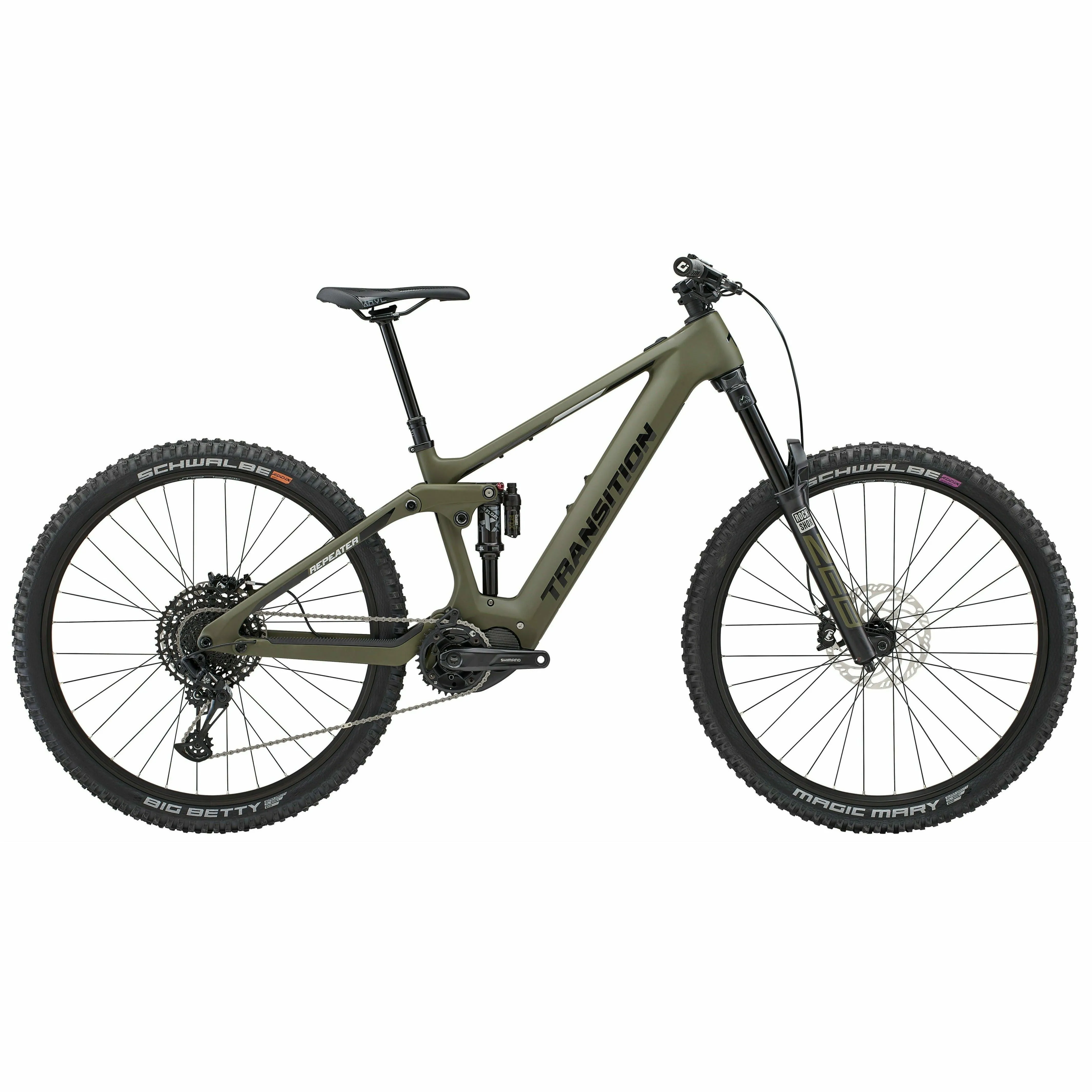 Transition Repeater NX Carbon Electric Mountain Bike 2023 - Mossy Green