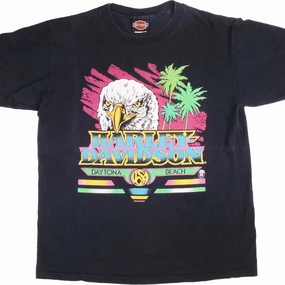 VINTAGE HARLEY DAVIDSON DAYTONA BEACH TEE SHIRT 1992 SIZE LARGE MADE IN USA